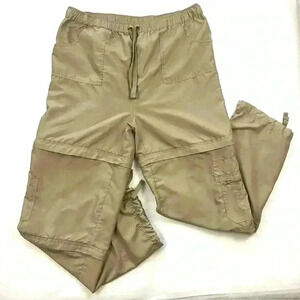 Vtg Walt Disney World Khaki 3 Tier Outdoor Convertible Zip Lightweight Pants (M)